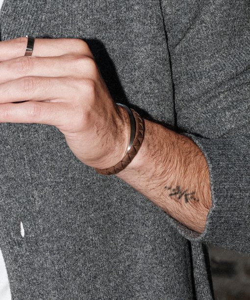 Alternative view of Arock Kyle Armbånd i Italiensk Lær Brun 20-22cm