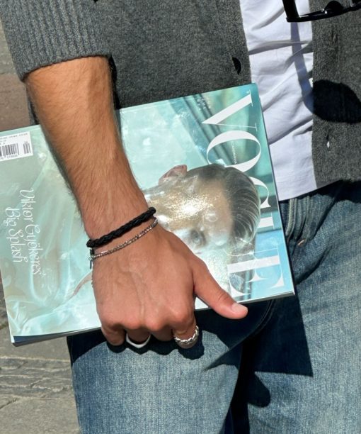 Arock Jake Armbånd i Italiensk Lær Svart