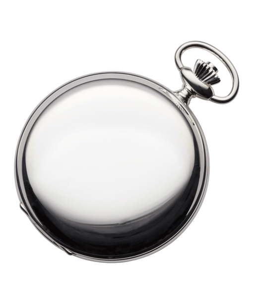 Lommeur herre sølv glatt, opptrekk