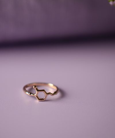 Alternative view of Dopamin motivasjon ring i forgylt sølv