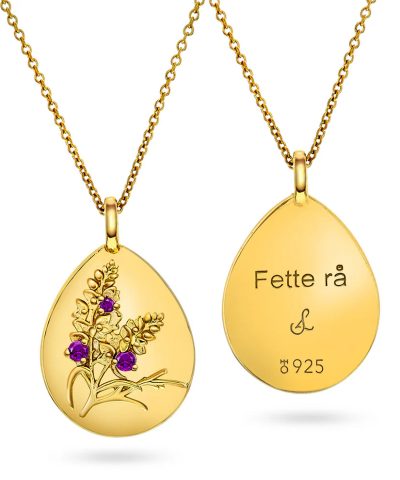 "Fette rå" amulett med ametyst