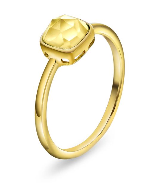 Sandra Lyng, Ring i forgylt sølv med citrin GLEDE