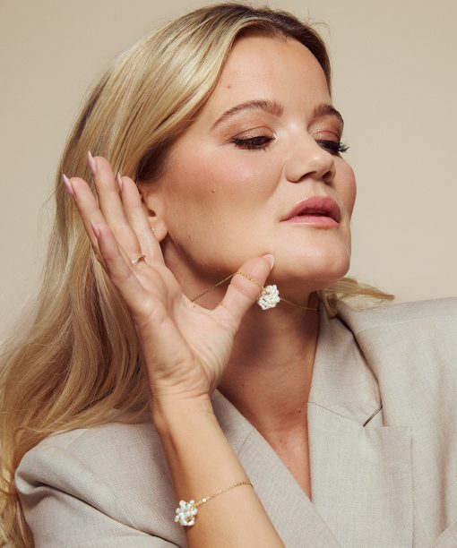 Alternative view of Sandra Lyng, Perlefnugg smykke i sølv