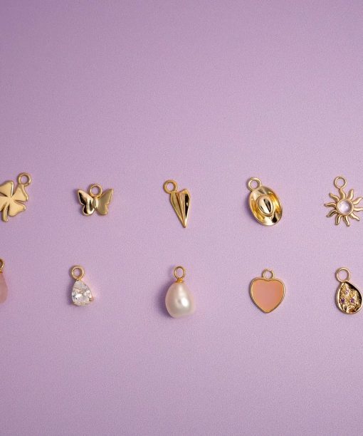 Alternative view of Rose Glow charm i 925 forgylt sølv