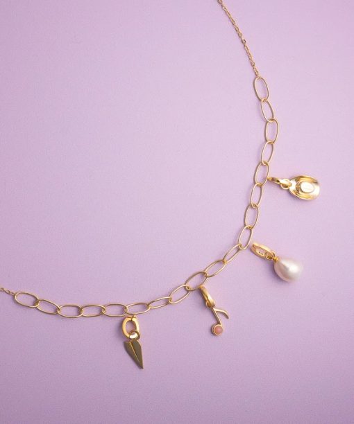 Alternative view of Pearlfect charm i 925 forgylt sølv