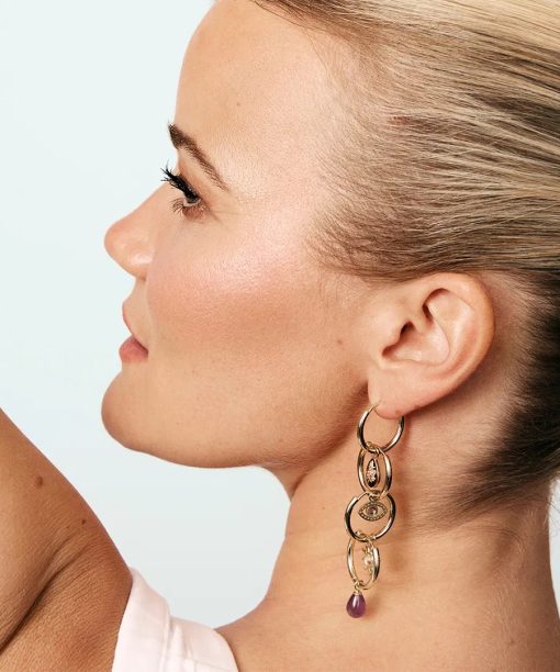 Alternative view of Eye Got You charm i 925 forgylt sølv