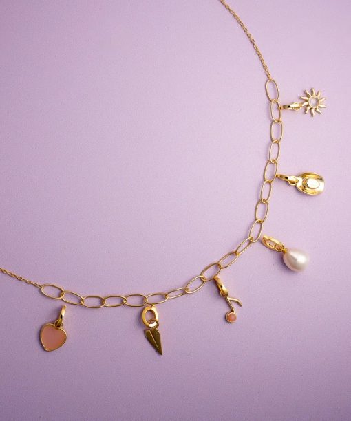 Alternative view of Ray of Yay charm i 925 forgylt sølv