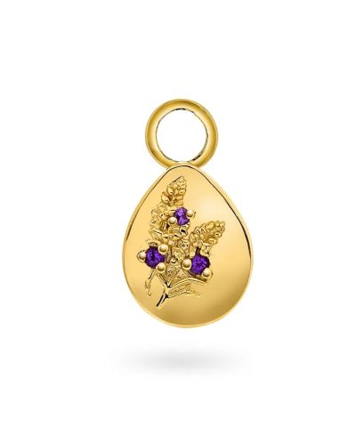 Smilyng :) charm i 925 forgylt sølv