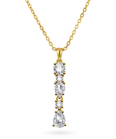 Pan Jewelry - Diva Drop smykke i 925 forgylt sølv