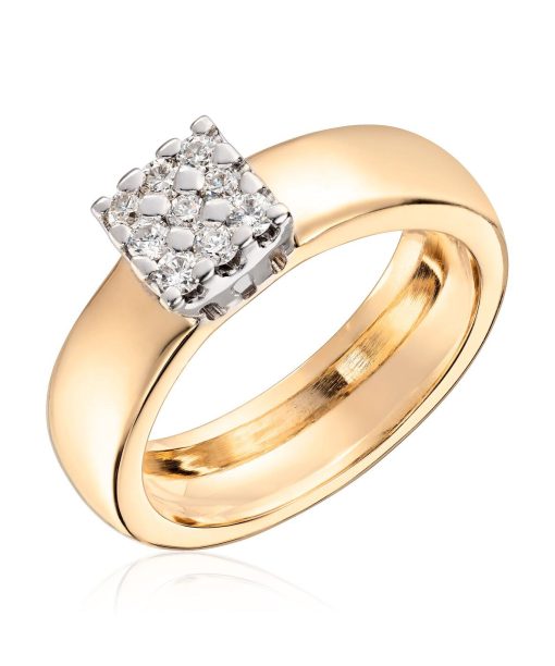 Lene Visholm Ring 0.27ct 2 farget 585