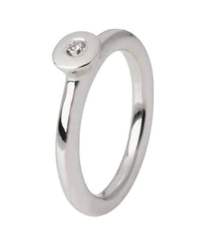 Lene Visholm Ring 0.05ct Wsi hvit 585