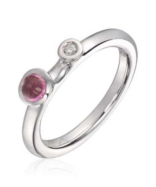 Lene Visholm Ring 0.02ct Wsi rosa turmalin hv 585