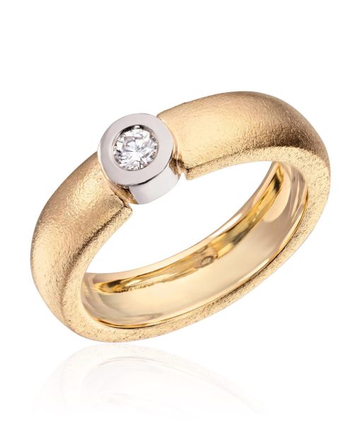 Lene Visholm Ring 0.12ct Wsi børstet 2 farget 585