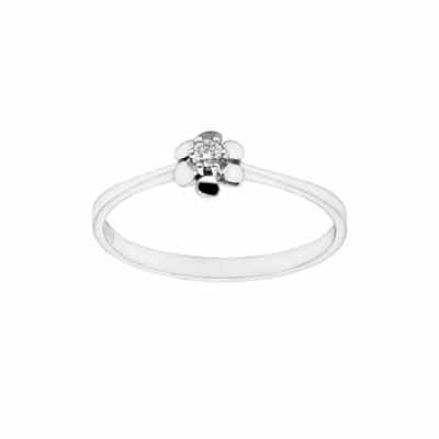 Espeland Ring 0.05ct Wsi hvit 585