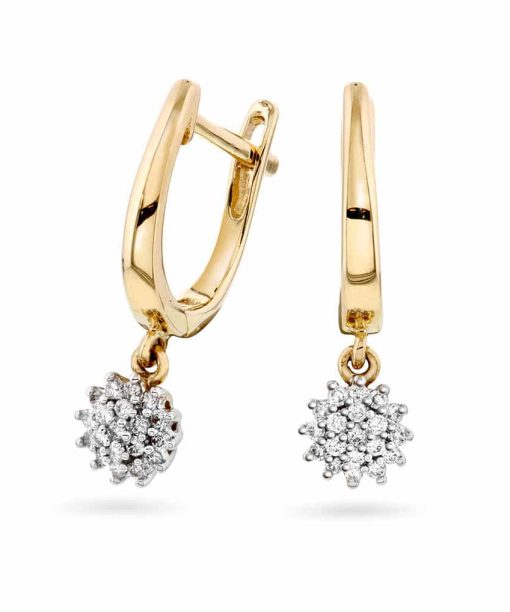 Pan Jewelry Øredobber i Gull med 0.20ct Diamanter