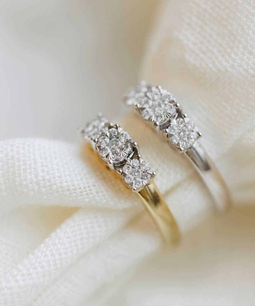 Ring i Gultgull med Diamanter 0.25ct - Bilde 3
