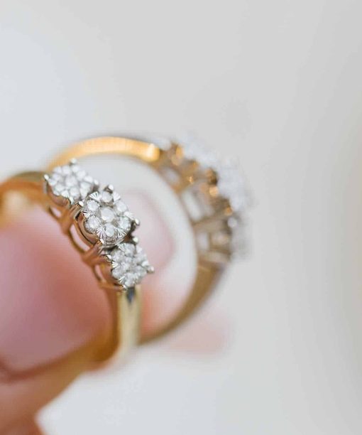 Ring i Gultgull med Diamanter 0.25ct - Bilde 4