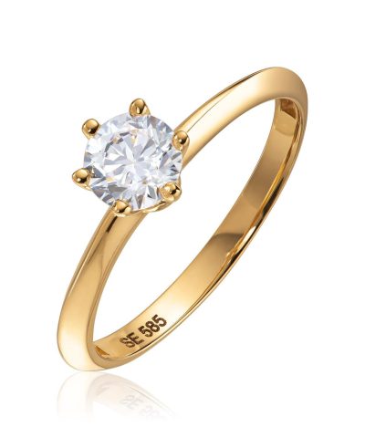 Ring Solitær "0,50" Cz 585