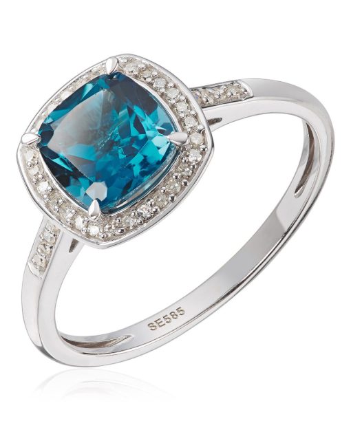 Ring Topas London blue 0,10ct WSI HV 585
