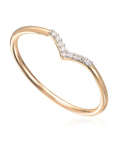 Ring i 14K gult gull med 0,07ct WSI diamant