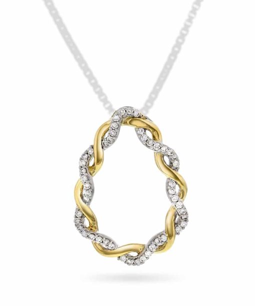 Smykke i gull med diamanter 0,15 ct WP