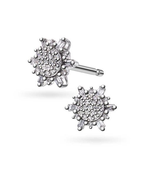 Øredobber i gull med diamanter 0,13 ct w