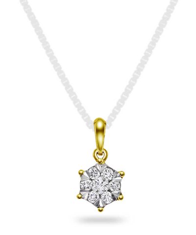 Anheng i gull, Diamant 0,15 ct