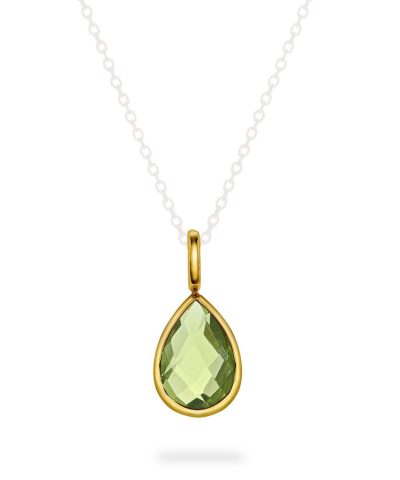 Pan Jewelry - Anheng i gull med peridot