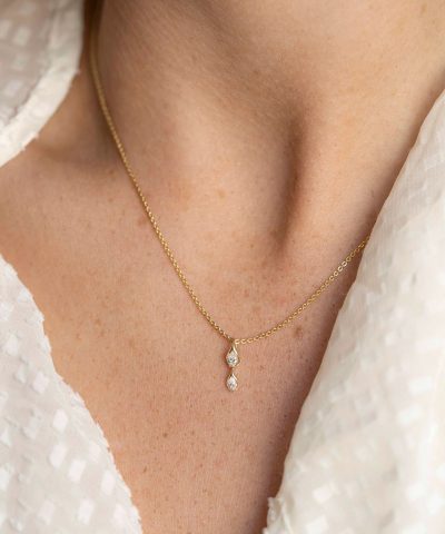 Alternative view of Anheng i hvitt gull med diamanter 0,16 ct W/P