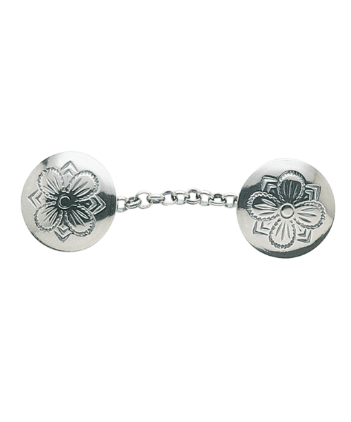 Spelemannsknapp med kjede, oksidert