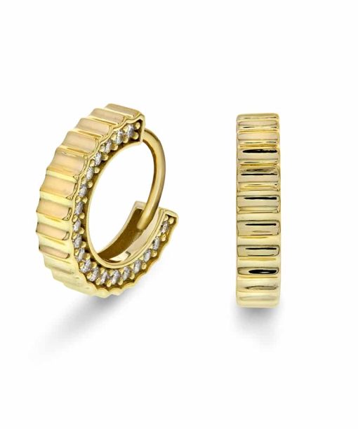 Nora Mørk by Gulldia Øreringer i sølv med hvit zirkonia