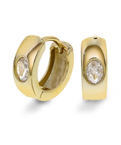 Nora Mørk by Gulldia Øreringer i sølv med zirkonia