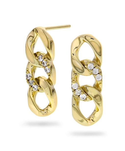 Nora Mørk by Gulldia Øredobber i sølv med zirkonia