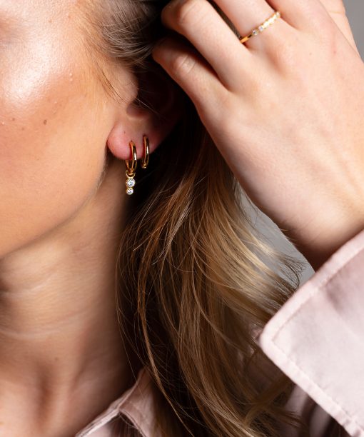 Alternative view of Duo charms i sølv med blank zirkonia