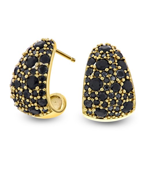 Øredobber i sølv med sort zirkonia