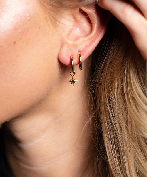 Alternative view of Golden star charms i sølv