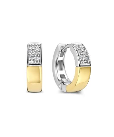 Ti Sento Contrast Zirconia Hoops