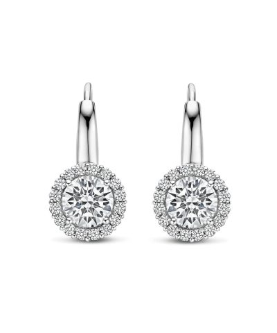 Alternative view of Ti Sento Classic Round Zirconia Hoops
