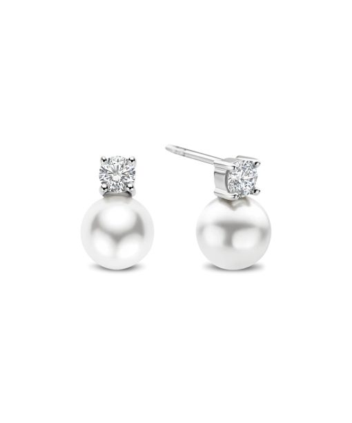 Ti Sento Zirconia Pearl Earrings