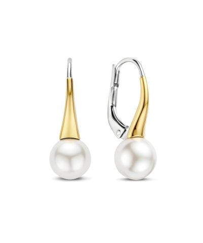 Ti Sento Pearl Hoops