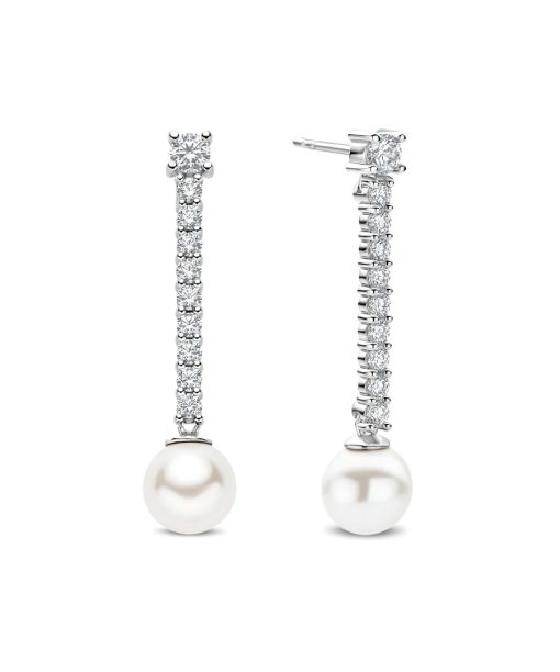 Ti Sento Drop Zirconia Pearl Earrings