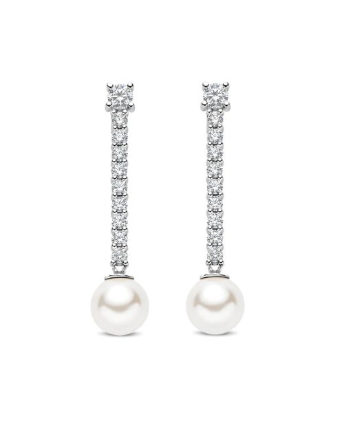 Alternative view of Ti Sento Drop Zirconia Pearl Earrings