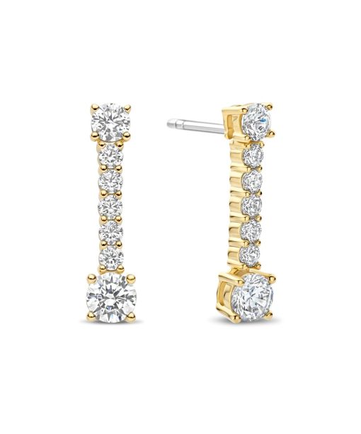 Ti Sento Long Zirconia Earrings