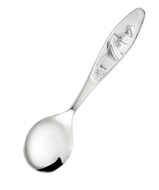 Alternative view of Eik Barn - Ro ro til fiskeskjær, Bestikksett i sølv, til pike og gutt 9210