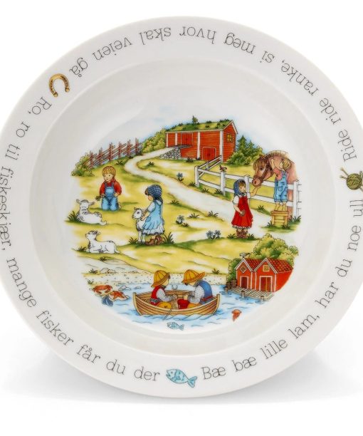 Alternative view of Eik Barn - Bæ bæ lille lam, Grøtskål og skje, til gutt 9467