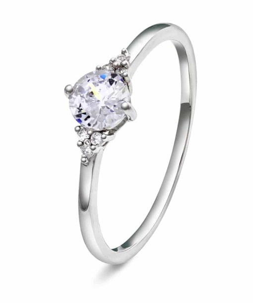 Ring i Sølv med Zirkonia