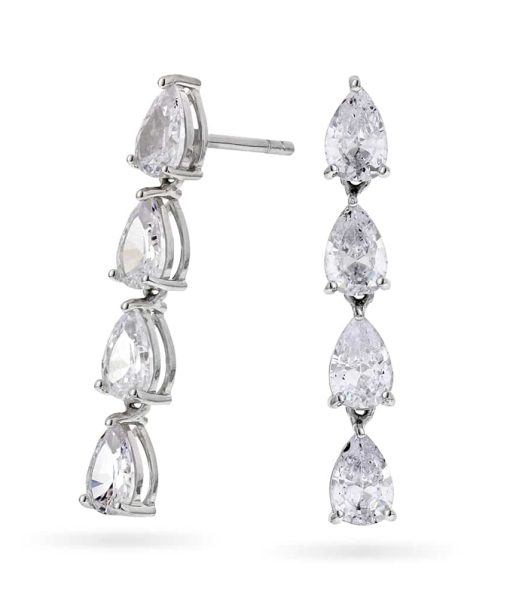 Øredobber i sølv med zirkonia