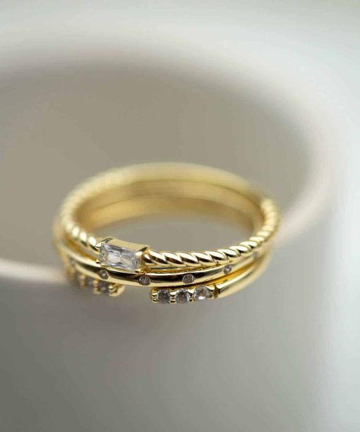 Alternative view of Ringer i sølv med zirkonia