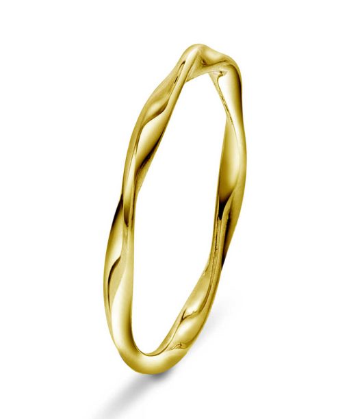 Ring i sølv bølge