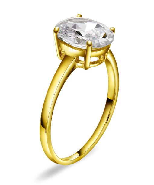 Lyra ring i sølv med zirkonia